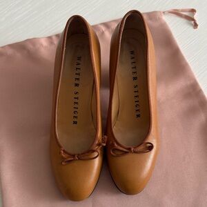 Walter Steiger Brown Leather Pumps – Handmade in Italy, Size 8B